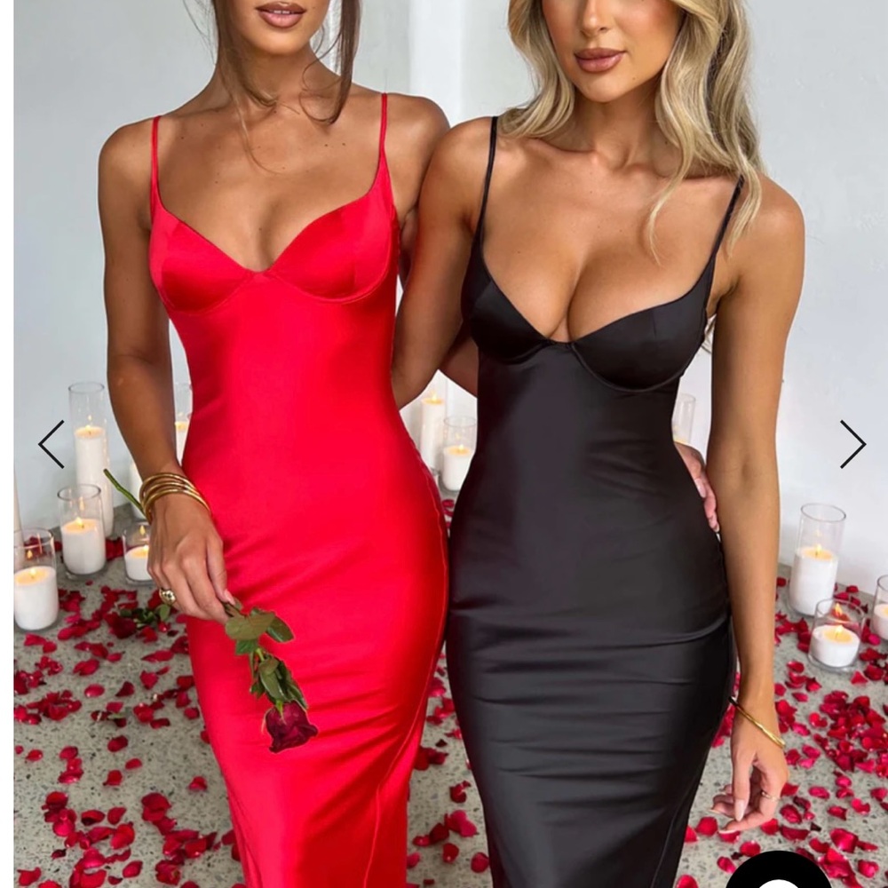 ATHENA RED STRAPY EVENING GOWN - RED - EUC S - BABYBOO - Picture 12 of 14